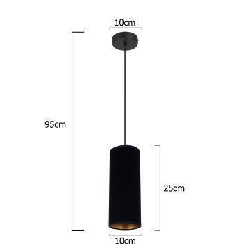 Hängeleuchte an Schnur AVALO 1xE27/60W/230V schwarz