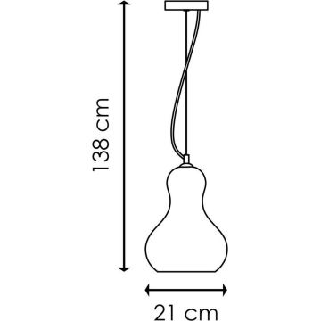 Hängeleuchte an Schnur BELLO 1xE27/40W/230V d 21 cm kupfern