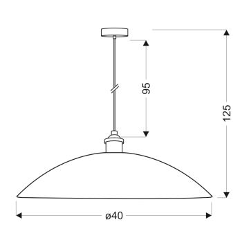 Hängeleuchte an Schnur DEXTER 1xE27/60W/230V