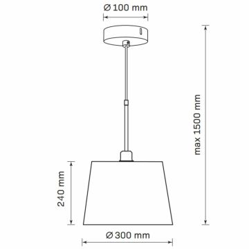 Hängeleuchte an Schnur ELENA 1xE27/20W/230V weiß