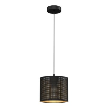 Hängeleuchte an Schnur LOFT SHADE 1xE27/60W/230V Durchmesser 18 cm schwarz/golden