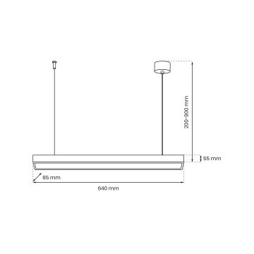 Hängeleuchte an Schnur LUNGO T8 1xG13/9W/230V schwarz