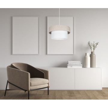 Hängeleuchte an Schnur NATA 1xE27/60W/230V beige