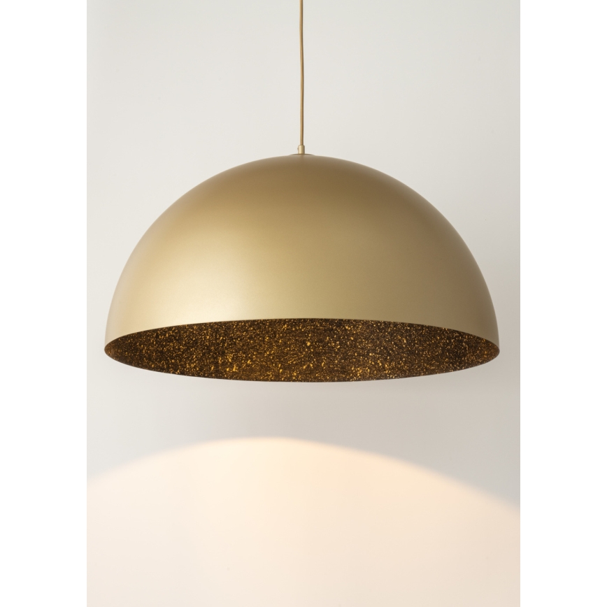 Hängeleuchte an Schnur SFERA 1xE27/60W/230V d 50 cm golden/schwarz