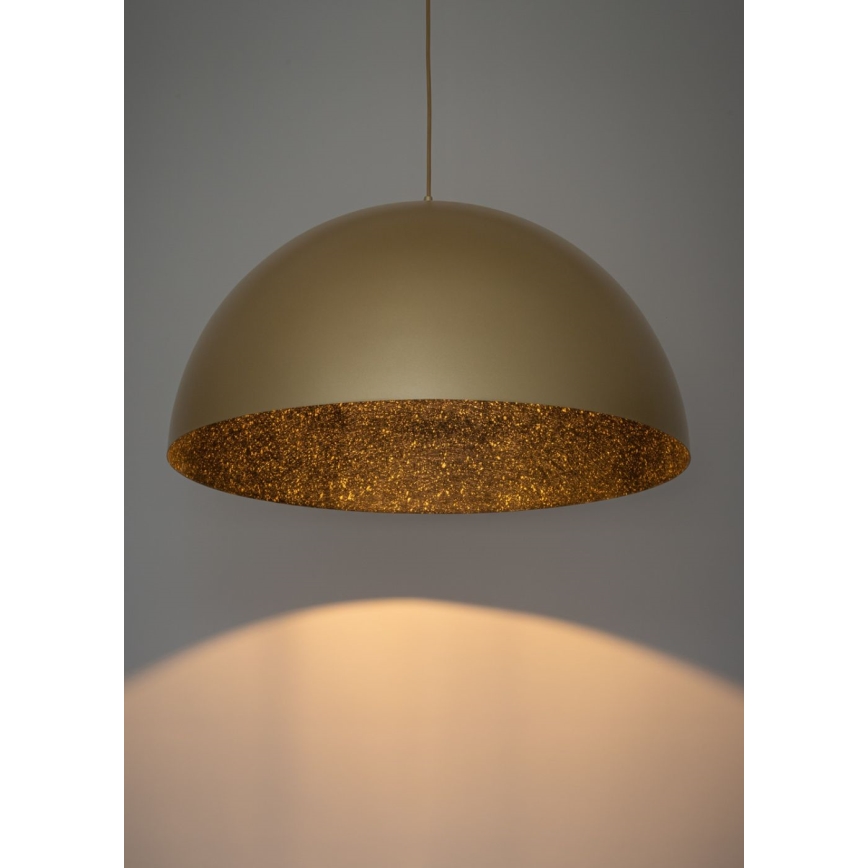 Hängeleuchte an Schnur SFERA 1xE27/60W/230V d 50 cm golden/schwarz