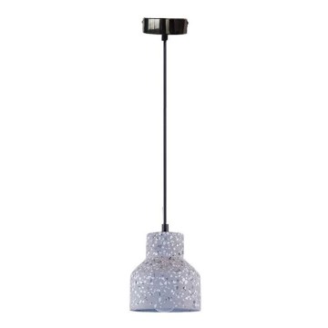 Hängeleuchte an Schnur TERRAZZO 1xE27/60W/230V d 12 cm grau