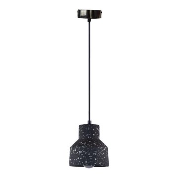 Hängeleuchte an Schnur TERRAZZO 1xE27/60W/230V d 12 cm schwarz