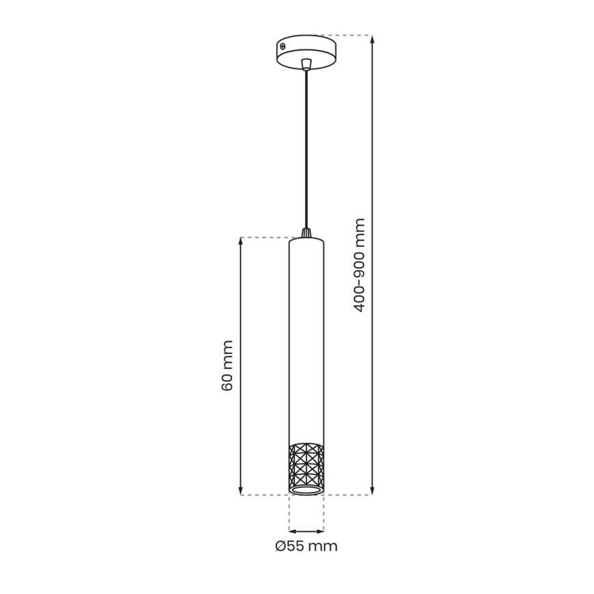 Hängeleuchte an Schnur TUBI 1xGU10/8W/230V golden