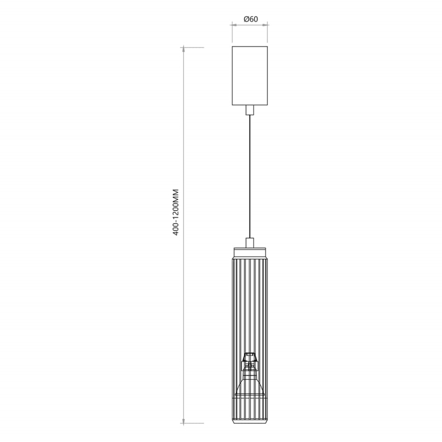 Hängeleuchte an Schnur VERTICAL 1xGU10/8W/230V schwarz