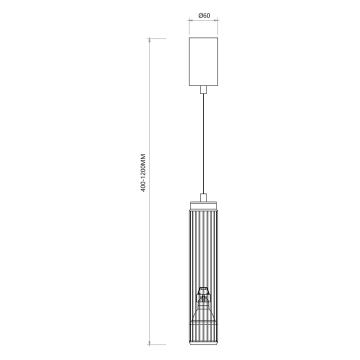 Hängeleuchte an Schnur VERTICAL 1xGU10/8W/230V weiß