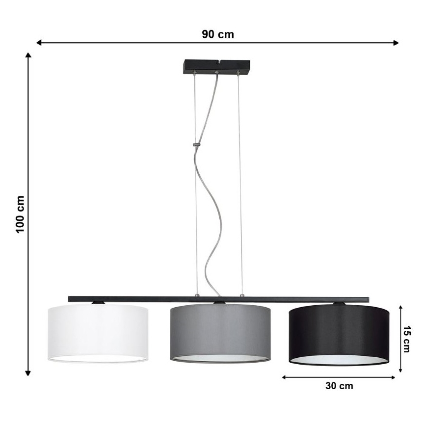 Hängeleuchte ASTRA 3xE27/60W/230V