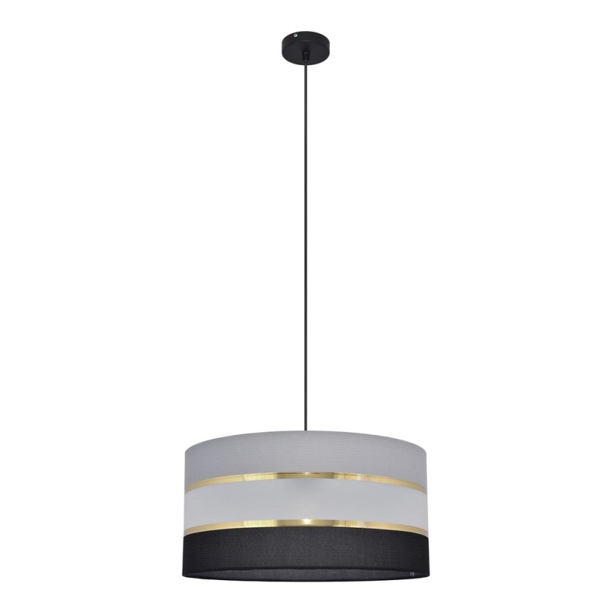 Hängeleuchte HELEN 1xE27/60W/230V Durchschn. 40 cm schwarz/grau/gold