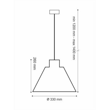 Kronleuchter an der Kette LOFT 1xE27/60W/230V