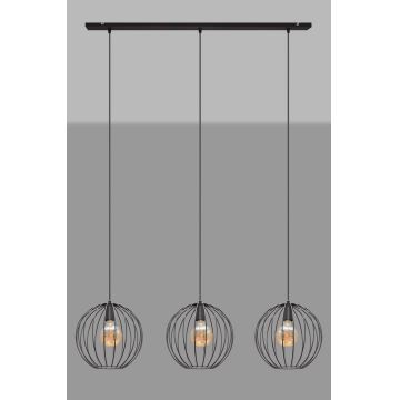 Hängeleuchte MERCURE 3xE27/60W/230V schwarz