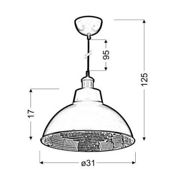 Hängeleuchte SCRIMI 1xE27/60W/230V