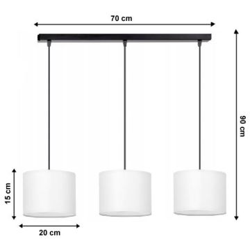 Hängeleuchte TUZ 3xE27/60W/230V