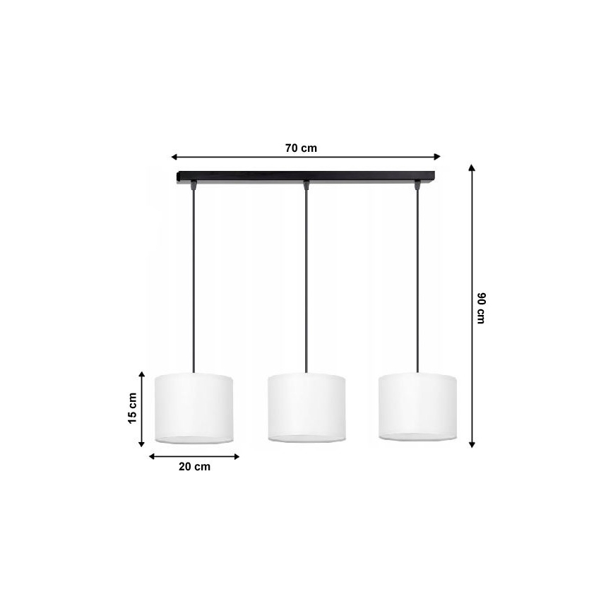 Hängeleuchte TUZ 3xE27/60W/230V