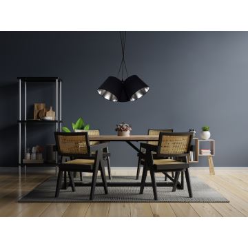 Hängeleuchte ZOMA 3xE27/60W/260V schwarz/chrom glänzend