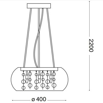 Ideal Lux - Hängeleuchte an Schnur AUDI 5xG9/40W/230V klar