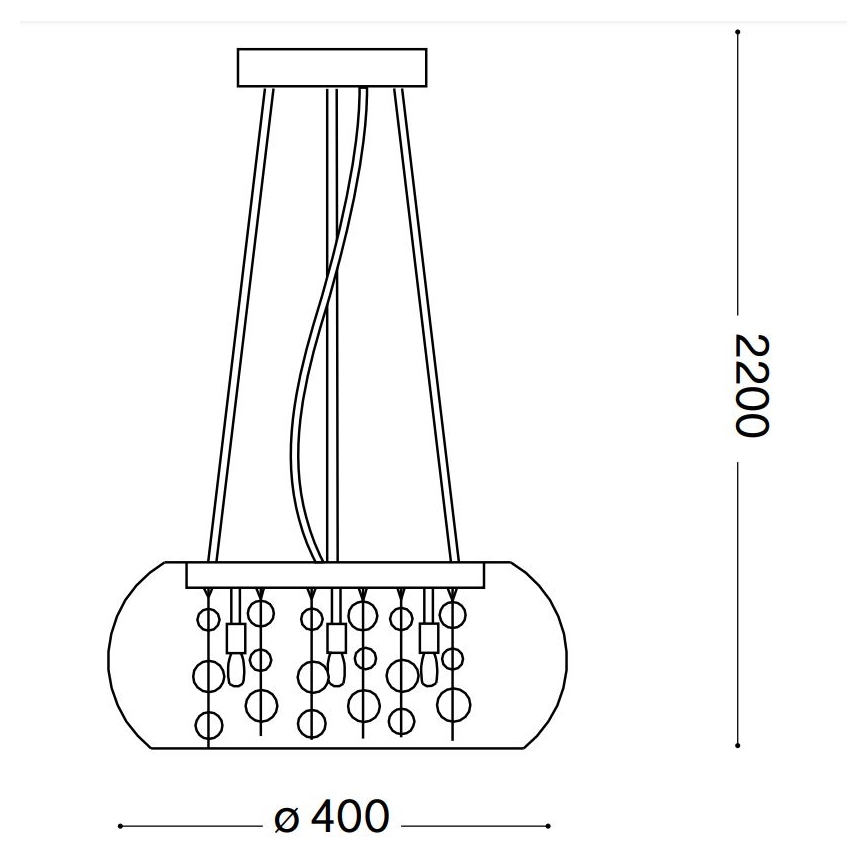 Ideal Lux - Hängeleuchte an Schnur AUDI 5xG9/40W/230V klar