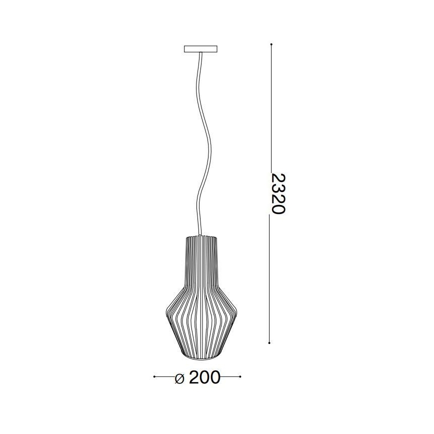 Ideal Lux - Hängeleuchte an Schnur CITRUS 1xE27/60W/230V Sperrholz