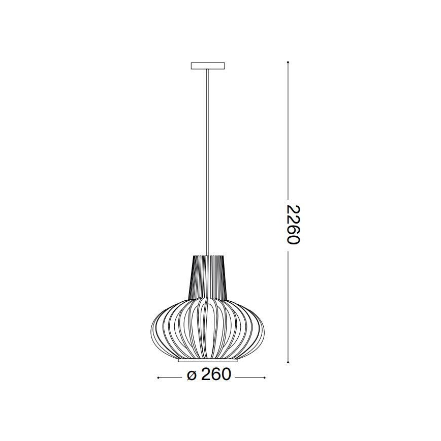 Ideal Lux - Hängeleuchte an Schnur CITRUS 1xE27/60W/230V Sperrholz