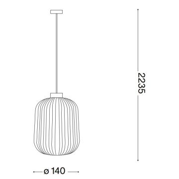 Ideal Lux - Hängeleuchte an Schnur MINT 1xE27/60W/230V d 14 cm grün