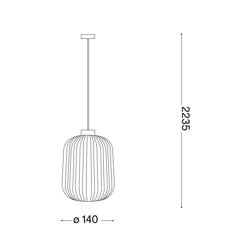 Ideal Lux - Hängeleuchte an Schnur MINT 1xE27/60W/230V d 14 cm grün