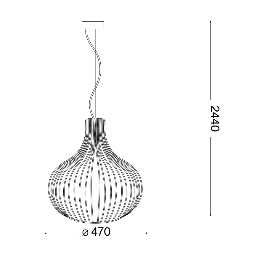 Ideal Lux - Hängeleuchte an Schnur ONION 1xE27/60W/230V d 47 cm