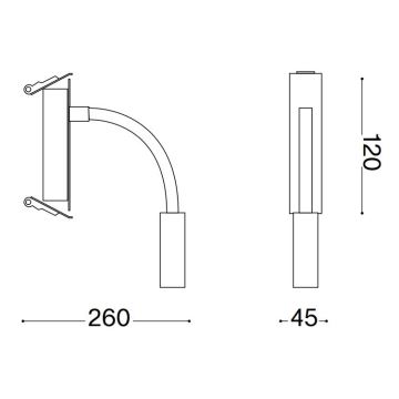 Ideal Lux - Kleine und flexible LED-Leuchte IO LED/3W/230V CRI 90 schwarz