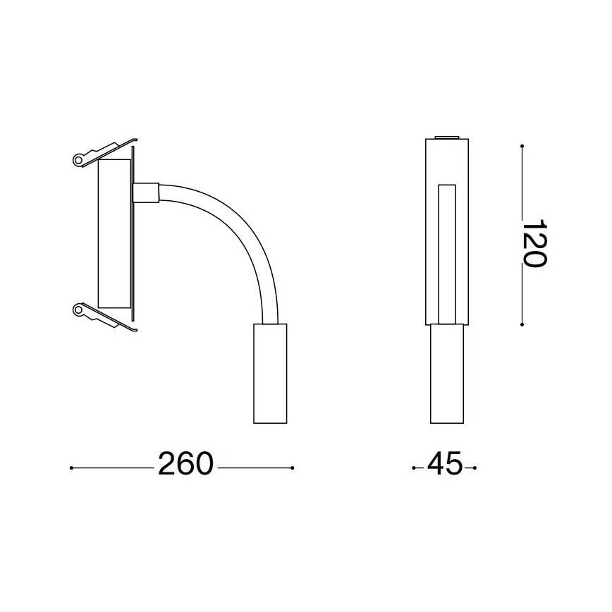 Ideal Lux - Kleine und flexible LED-Leuchte IO LED/3W/230V CRI 90 schwarz