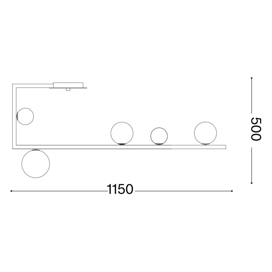 Ideal Lux - LED-Deckenleuchte an Stange BIRDS 5xG9/3W/230V