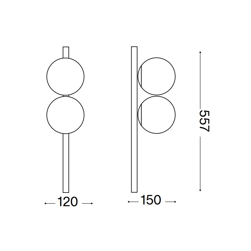 Ideal Lux - LED-Deckenleuchte BINOMIO 2xG9/3W/230V golden