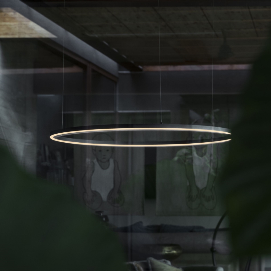 Ideal Lux - LED-Hängeleuchte an Schnur ORACLE LED/89W/230V d 150 cm schwarz