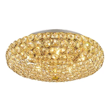 Ideal Lux - LED-Kristall-Deckenleuchte KING 5xG9/3W/230V d 38 cm golden
