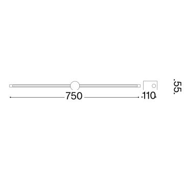 Ideal Lux - LED-Spiegelbeleuchtung für Badezimmer FILO LED/12,5W/230V IP44 Messing