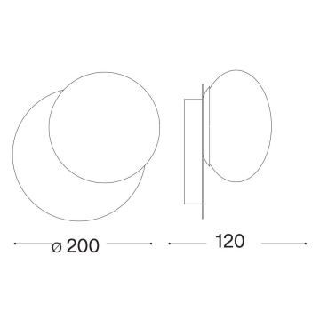 Ideal Lux - LED-Wandleuchte NINFEA LED/9W/230V golden