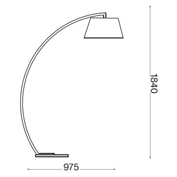 Ideal Lux - Stehlampe 1xE27/60W/230V