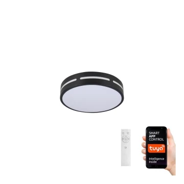 Immax NEO 07152-B30 - LED Dimmbare Deckenleuchte NEO LITE PERFECTO LED/24W/230V Wi-Fi Tuya schwarz + Fernbedienung