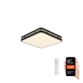Immax NEO 07154-B30 - LED dimmbares Deckenleuchte NEO LITE PERFECTO LED/24W/230V Wi-Fi Tuya schwarz + Fernbedienung