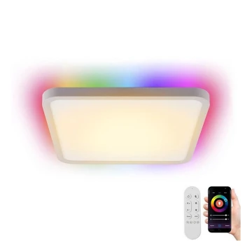 Immax NEO 07168-W40 - LED RGB+CCT Dimmbare Deckenleuchte NEO LITE TUDO LED/50W/230V Wi-Fi Tuya weiß + Fernbedienung