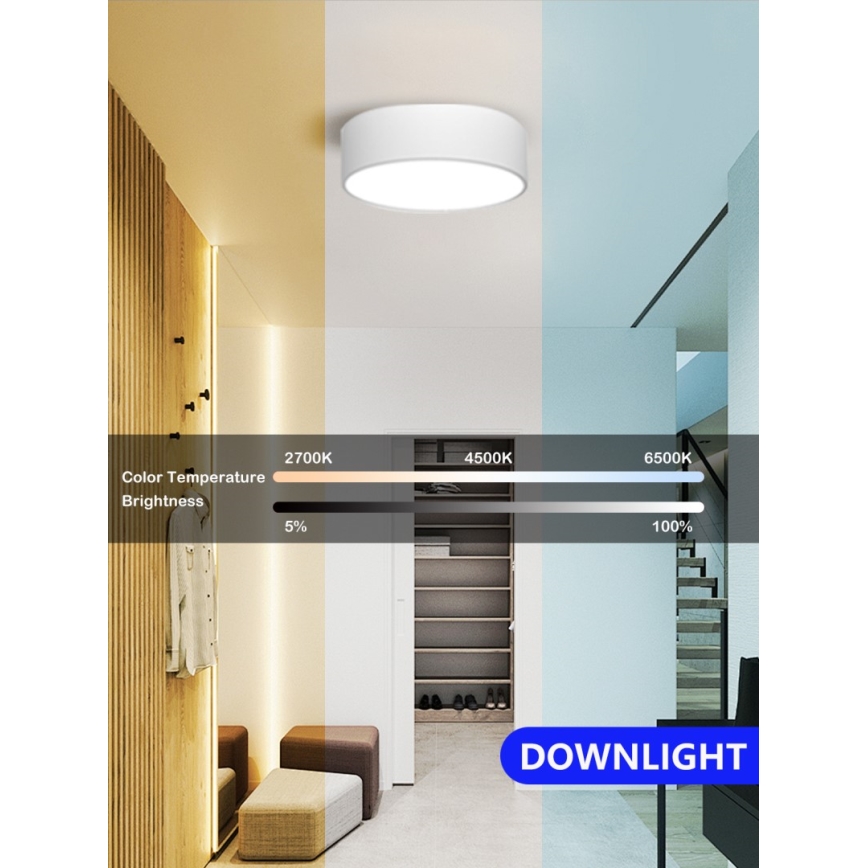 Immax NEO 07204L - Dimmbare LED-Deckenleuchte RONDATE LED/18W/230V 3000-6000K weiß Tuya + Fernbedienung