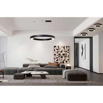 Immax NEO 07211L - Dimmbare LED-Hängeleuchte an Schnur PASTEL LED/68W/230V 2700-6500K Tuya schwarz + Fernbedienung