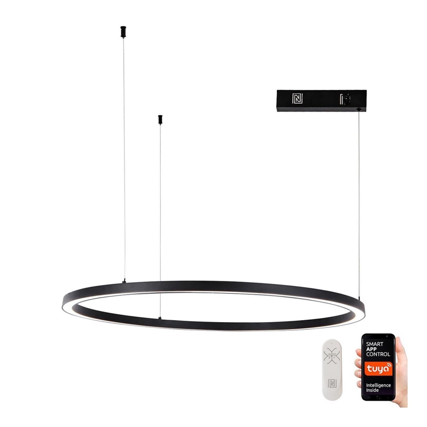 Immax NEO 07215L - Dimmbare LED-Hängeleuchte an Schnur FINO LED/60W/230V 80 cm schwarz Tuya + Fernbedienung