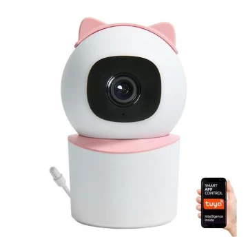 Immax NEO 07789L - Smart-Kamera mit Sensor 355° 50° P/T 4MP Wi-Fi Tuya rosa