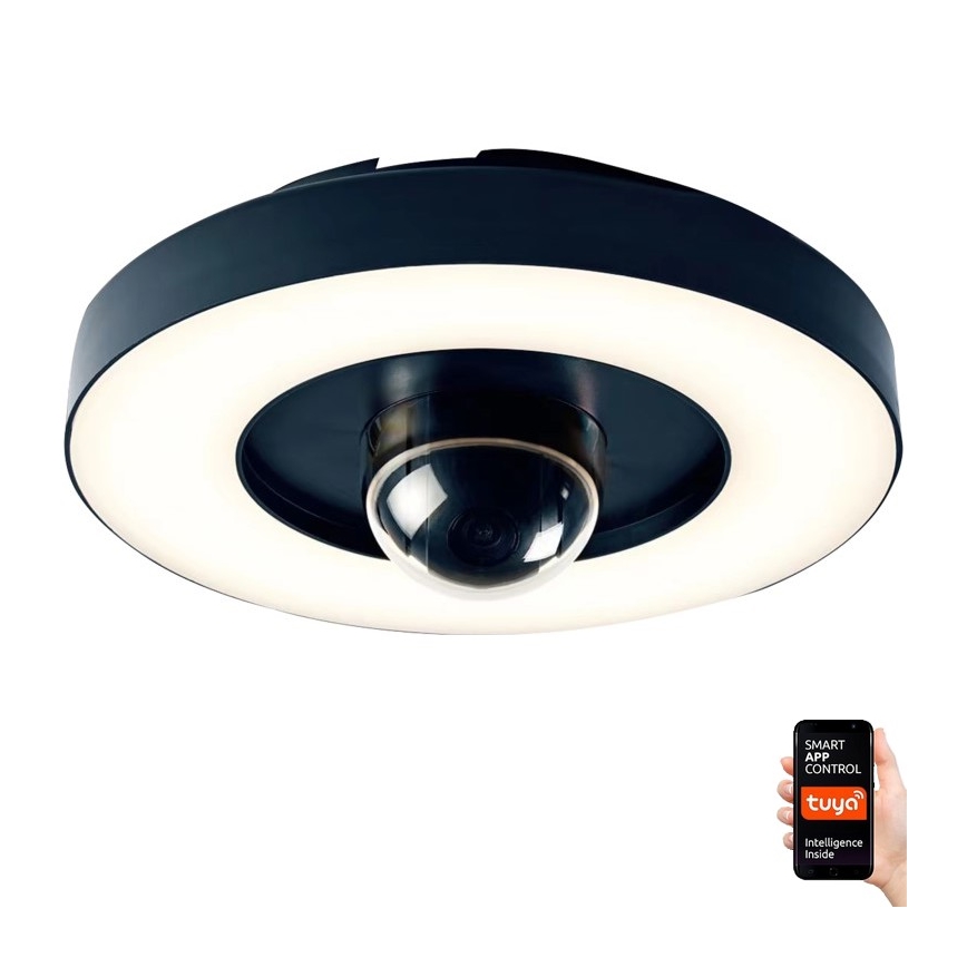 Immax NEO 07792L - LED-Smart-Kamera für den Außenbereich mit Leuchte RING 22W/230V IP44 Wi-Fi Tuya