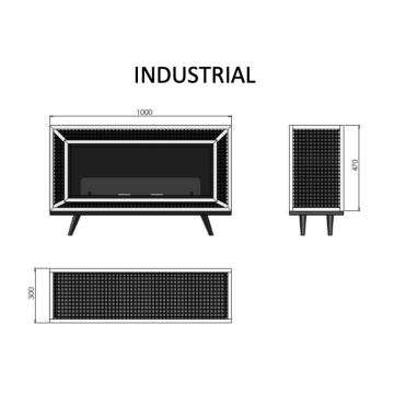 InFire – BIO-Kamin 100x47 cm 3kW industriell