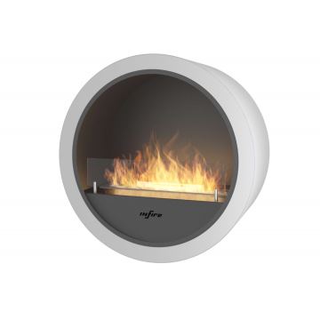 InFire – BIO-Wandkamin d 70 cm 3kW weiß