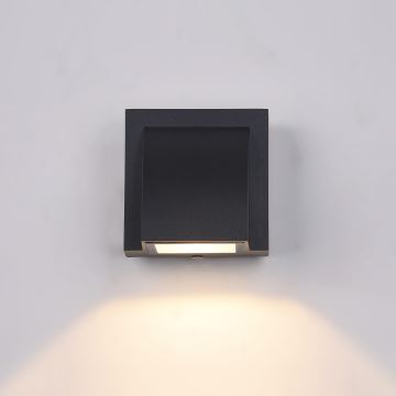ITALUX - LED-Wandleuchte für den Außenbereich EDGAR LED/3W/230V IP54 3000K schwarz