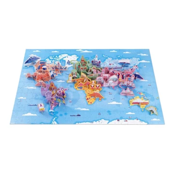 Janod - Kinder-Lernpuzzle 350 Stück Welt